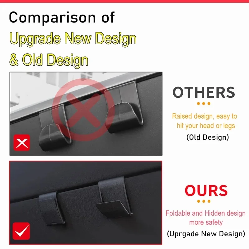 Glove Box Hook for Tesla Model 3 Y Juniper 2025‑2026, Glovebox Bag Hanger Clip Organizer Tesla Interior Accessories image 4