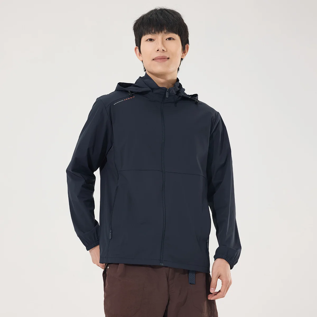 Men's UPF 50+ Lightweight Athletic Jacket Sun Protection Full Zip Long Sleeve Shirts Hiking Outdoor Pockets