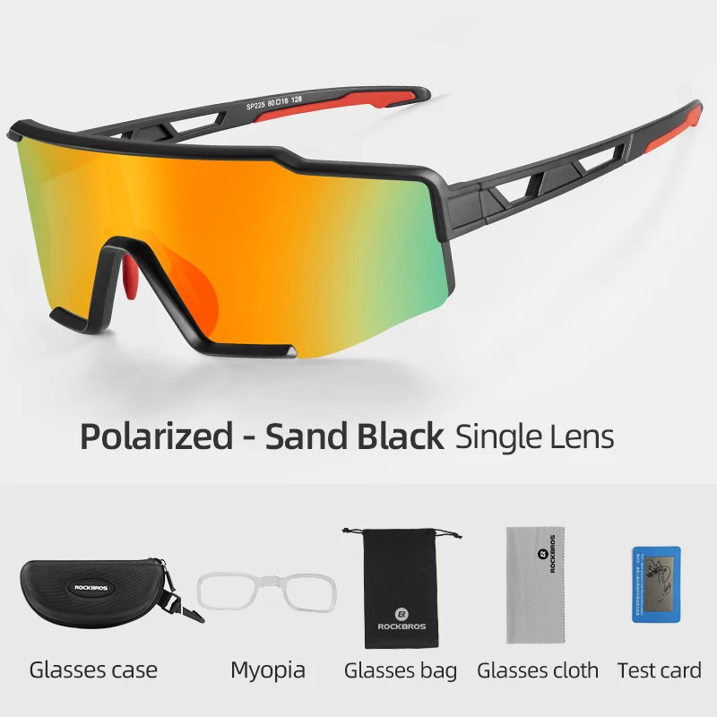 ROCKBROS Fahrradbrille Photochrome Radsport-Sonnenbrille Sport Polarisierte Herren-Sonnenbrille MTB Rennrad-Brille Eyewear