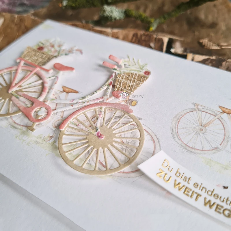 New Bicycle decoration metal Cutting Dies Stencils DIY Scrapbooking Paper/photo Cards Embossing Dies