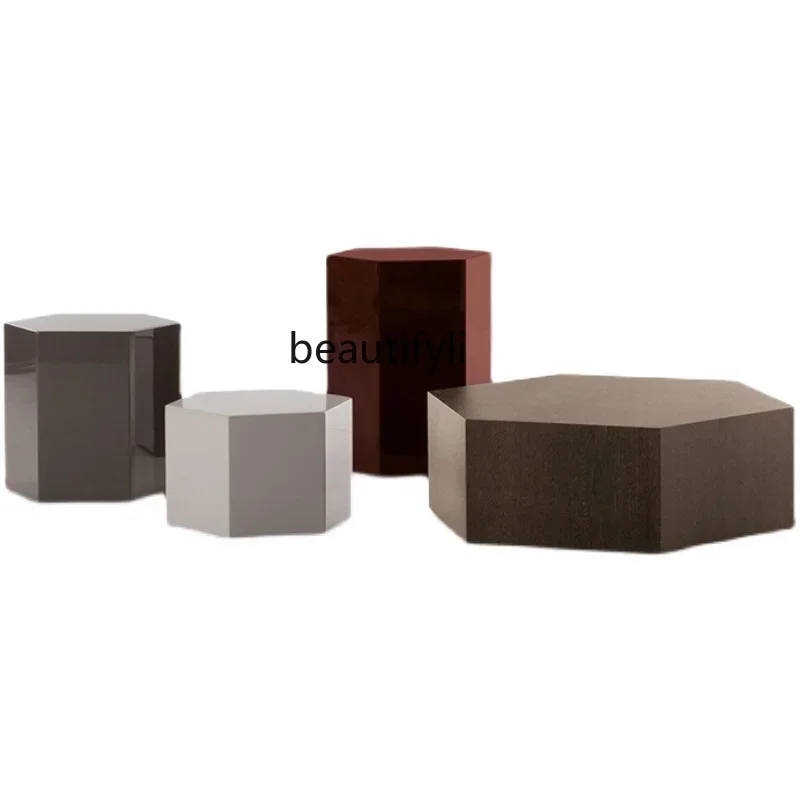 Italian Nordic Combined Tea Table Simple Side Table Light Luxury Sofa Hexagonal Outdoor Corner Table