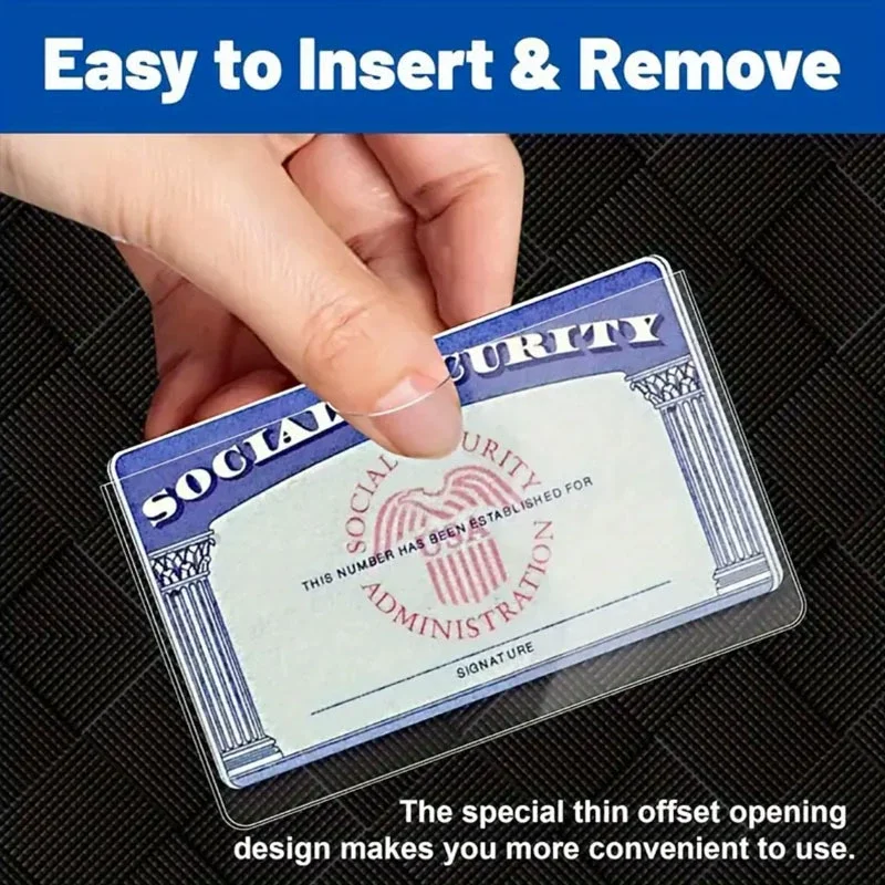 10 pcs of PVC card protective cover, suitable for social security, medical insurance, and credit cards