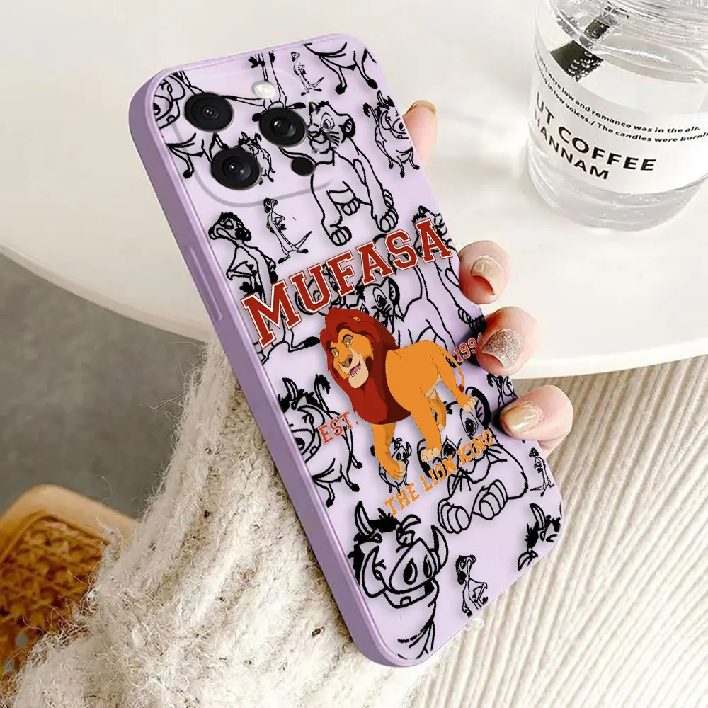 The Lion K-King HAKUNA MATATA Cover Phone Case For Apple iPhone 16 15 14 13 12 11 Pro XS Max Plus Color Soft Case Coque Funda