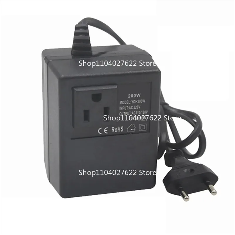 

Трансформатор напряжения 220В в 110В, понижающий преобразователь напряжения, инвертор 200Вт, вилка EU