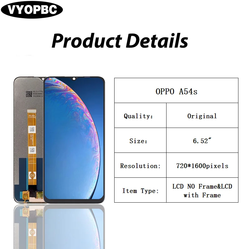 Mobile Phone Original LCD Display With Frame Touch Screen 6.52\