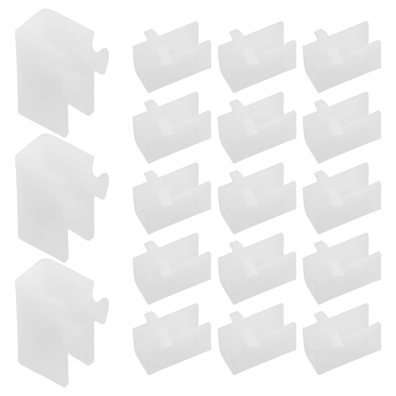 

20Pcs Versatile Shelf Clips Plastic Support Pegs for Kitchen Cabinets Aesthetic and Practical Stable Storage Solution