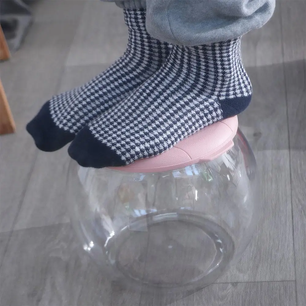 

Прозрачный ящик для хранения, многоцелевой портативный пластиковый круглый табурет, креативная детская скамейка для хранения, гостиная