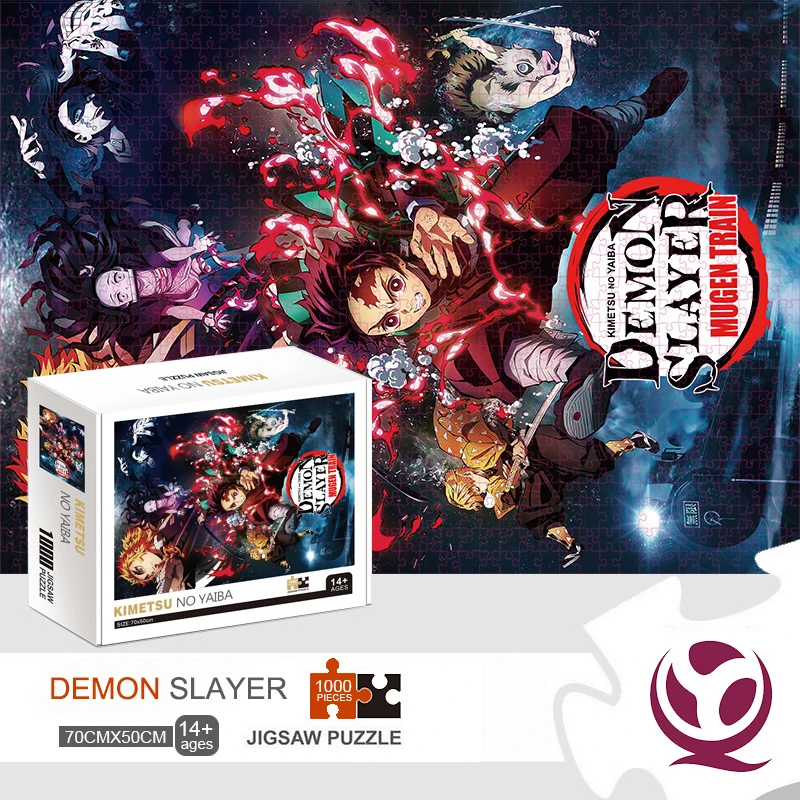 Puzzles d'anime japonais Demon Slayer pour adultes, Kamado Tanjirou, jeu intellectuel, cadeau d'affiche, 1000 pièces