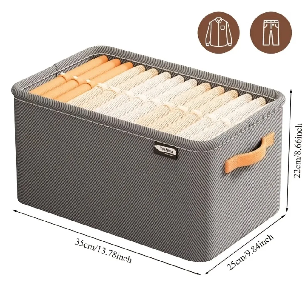 Wardrobe Storage Drawer Multifunctional Foldable Storage Basket for Organizing Clothes Diapers Pants Built in Steel Frame