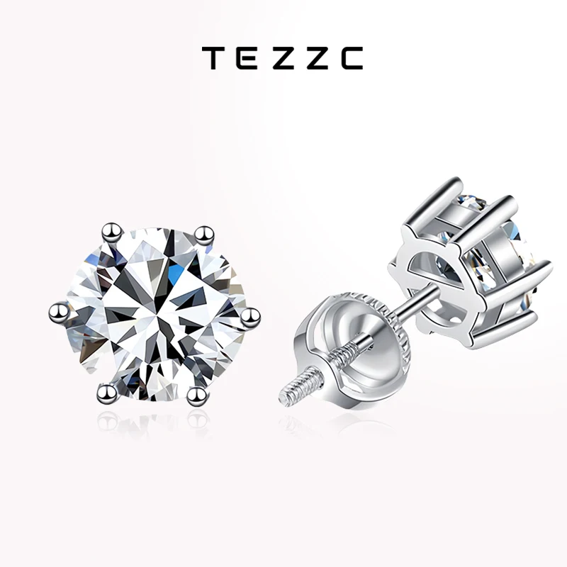 

Tezzc 0.5-2CT Brilliant Cut Moissanite Drop Earrings for Women Wedding S925 Sterling Silver Lab Diamond Earring Fine Jewelry