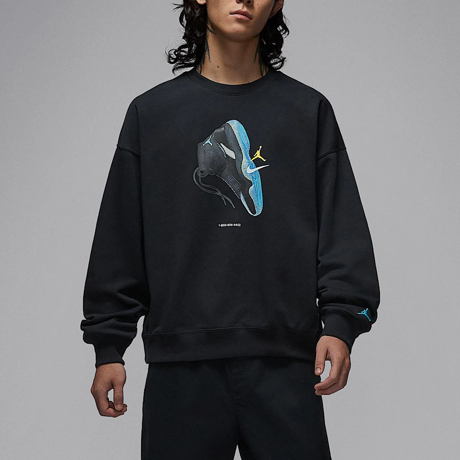 

Мужская спортивная толстовка с капюшоном и принтом Nike JORDAN IM6302-010