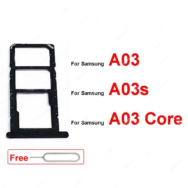 Sim Card Tray Holder For Samsung A03 A035F A03s A037F A03 Core A032F SIM Card Holder SIM Card Adapter Socket Replacement Parts