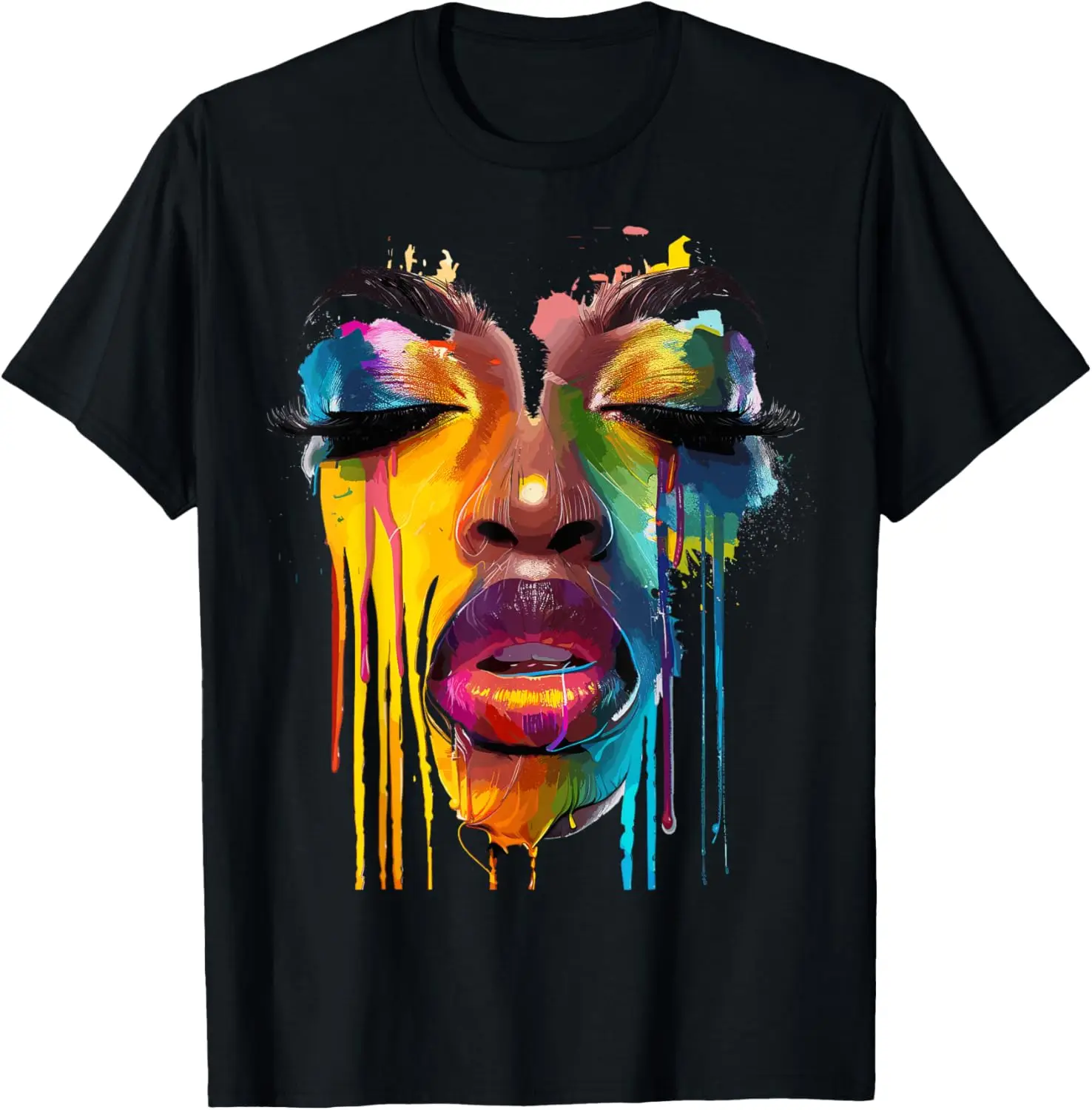 

Крутая африканская женская футболка с афро-цветной росписью для лица Juneteenth Vibes