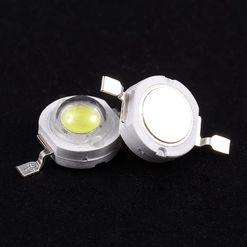 Emisor de cuentas LED blanco de alta potencia, 40 piezas, 2 pines, 3W, 170-190LM, 6000K