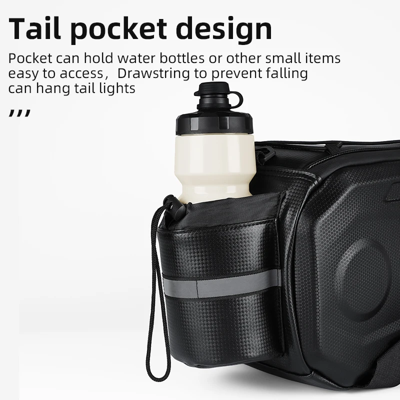 ESLNF 17L Bike Bag Mountain Road Bike Riding After Carrying Bag Hard Shell EVA Waterproof Large Capacity Shelf Bag