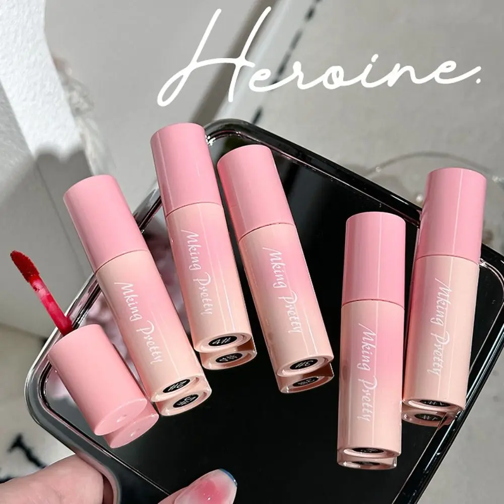 6Color Velvet Lip Glaze Fashion Makeup Tool Long Lasting Lip Stick Mud Non-stick Cup Waterproof Silky Mist Lipstick Women