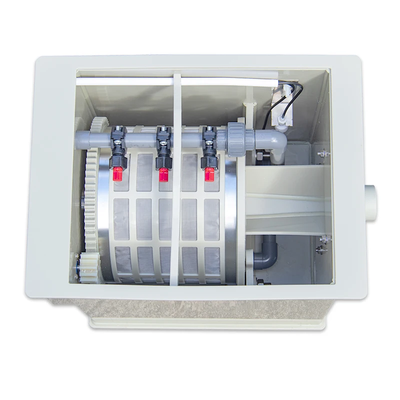 

1320 Gallon/h Rotary Drum Filter Small Aquarium Fish Pond Filtration Equipment 5m3/h Koi Pond Drum Filter