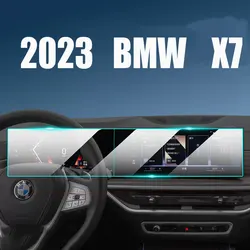 For BMW X7 2023 2024 Car radio GPS Navigation Tempered glass protector Film Auto infotainment Screen Accessories