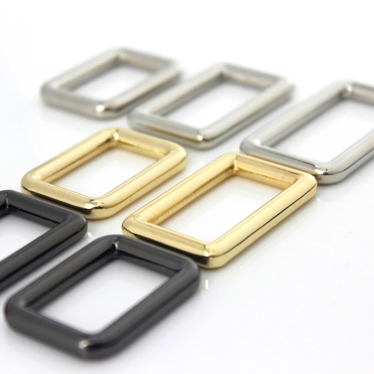 1pcs Metal Mould Cast Rectangle Ring Buckle Loops for Webbing Leather Craft Bag Strap Belt Buckle Garment Luggage DIY Accessory