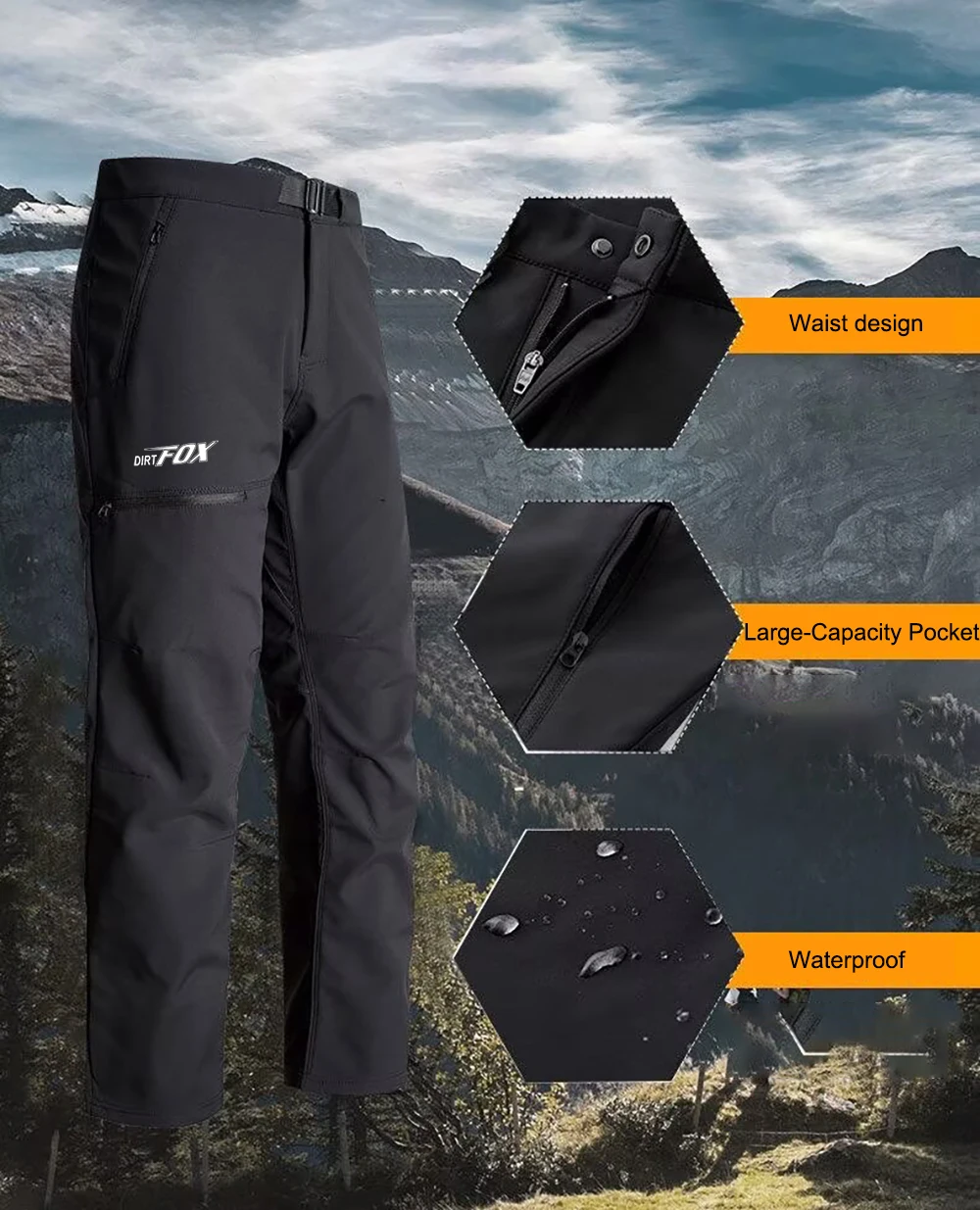 DIRTFOX Cycling Trousers Man Waterproof Road Racing Mountain Bike Pants Deportivo Hombre Bicycle Bottoms Mtb Downhill Long Pants view 6