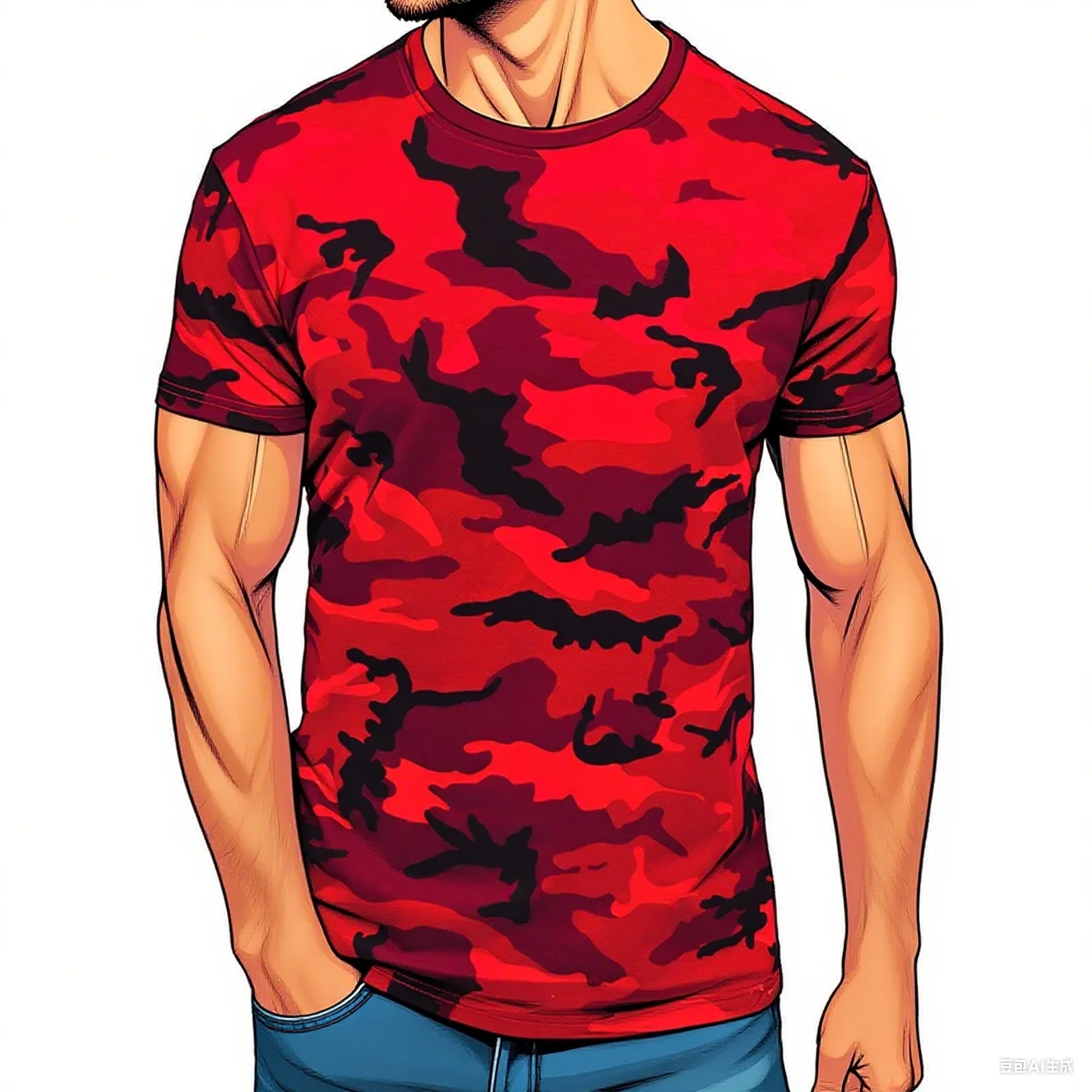 

Work style men's outdoor camouflage warrior hunting sports short sleeved fashionable loose quick drying round neck T-shirt top m