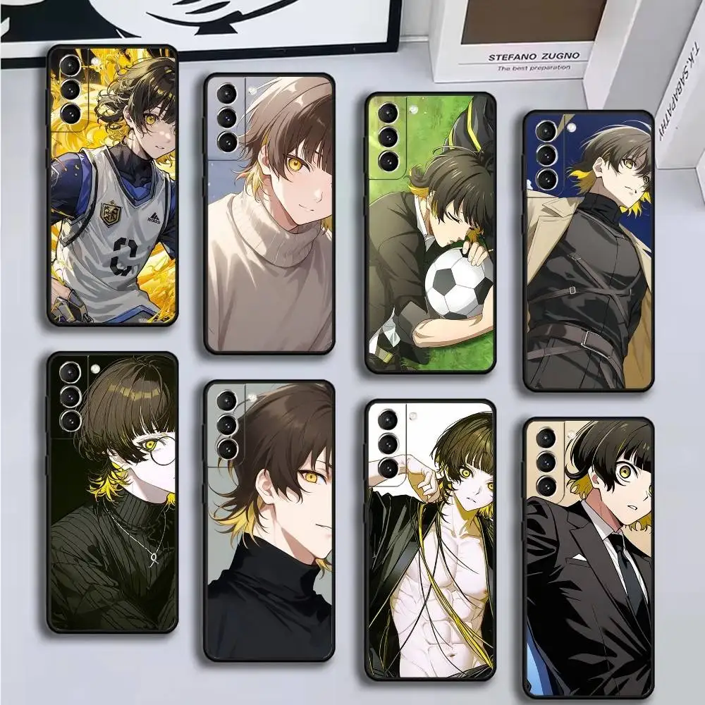 

Anime M-Meguru B-bachira Phone Case For Samsung GalaxyA13,21s,22,31,32,52,53,71,72,73,Soft Black Cover