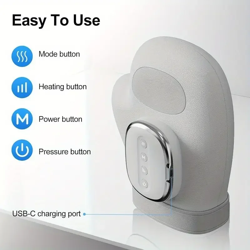 جهاز تدليك يدوي ساخن محمول، تدليك عجن بالضغط الحراري يعمل بمنفذ USB، تدليك معصم للمكتب المنزلي، هدية المهرجانات للنساء والرجال