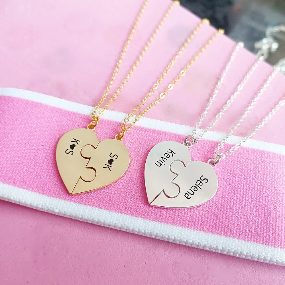 

Customized Love Splicing Name Necklace,Romantic Pendant,Couple Exclusive Customization,Fashionable Jewelry,GF Commemorative Gift