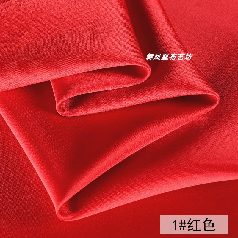 Pearlescent Thick Satin Double-sided Imitation Acetate Fabric Solid Color Heavy Gloss 3D Crisp Shape Skirt Jacket Fabric