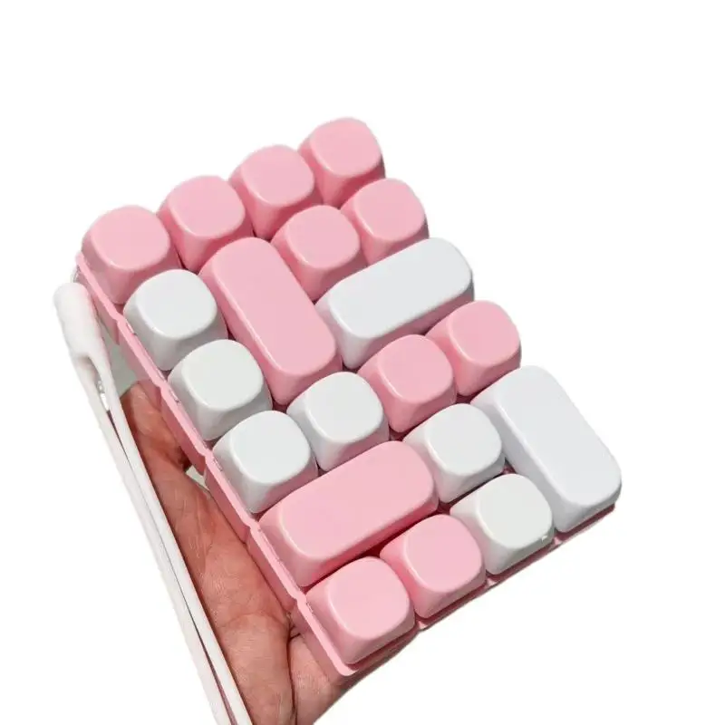 Fidget Keychain Mini Toy Colorful Keyboard Button Stress Relief Toy for Kids Family Interaction Game Play