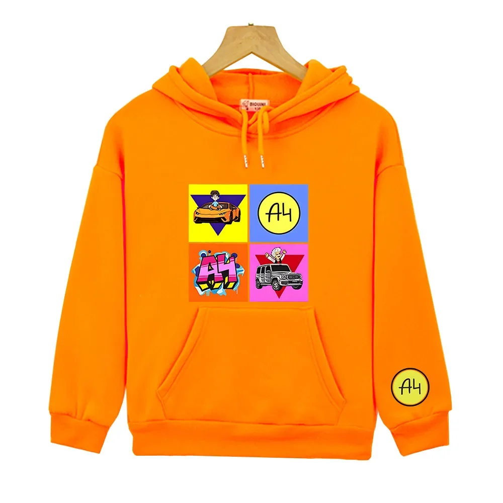 Merch A4 hoodies for teen Girls Children cartoon graphic sweatshirts A4 Vlad Casual baby Boys clothes Kids Tops Мерч А4 Clothing