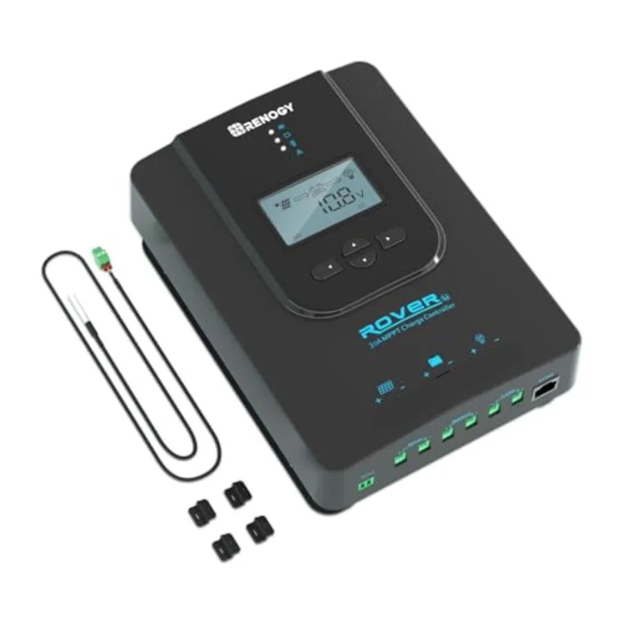 

Rover 12V/24V Auto DC Input MPPT Solar Charge Controller Parameter Adjustable LCD Display Solar Panel Regulator fit for Gel Sea