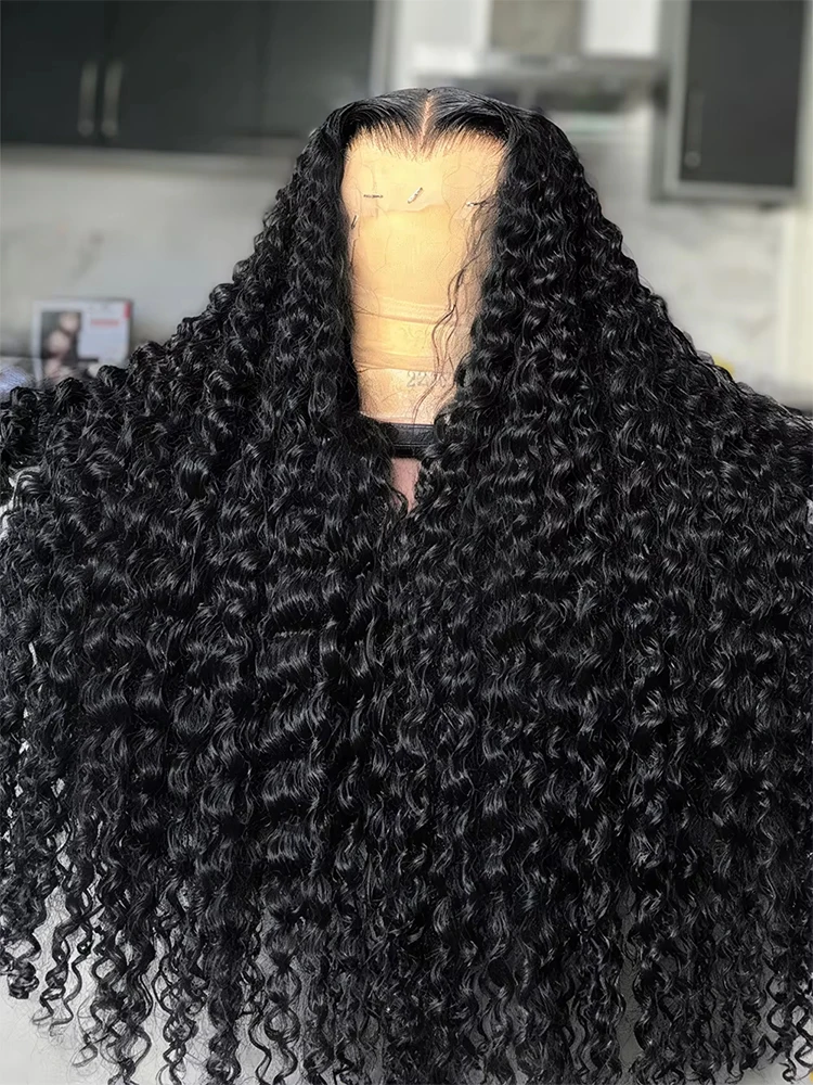 

13x4 13x6 Water Wave Hd Transparent Lace Frontal Wigs Deep Wave Frontal Wigs Pre Plucked Curly 100% Human Hair Glueless Wear Go