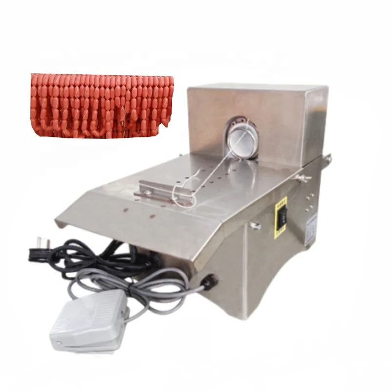 Nice Appearance Electric Kitchen Use Sausage Knotting Binding Machine Hot Dog Tying Twisting Binder Equipment With Ham