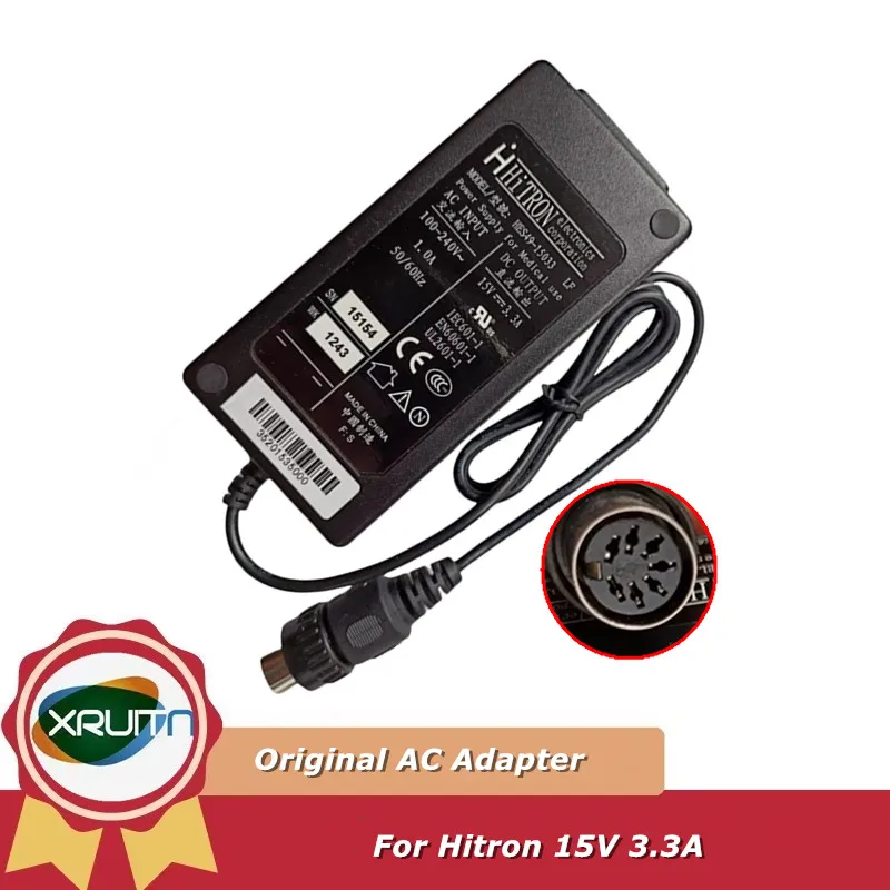 

Оригинальный медицинский источник питания HiTRON HES49-15033, адаптер переменного тока, зарядное устройство 15 В, 3,3 А