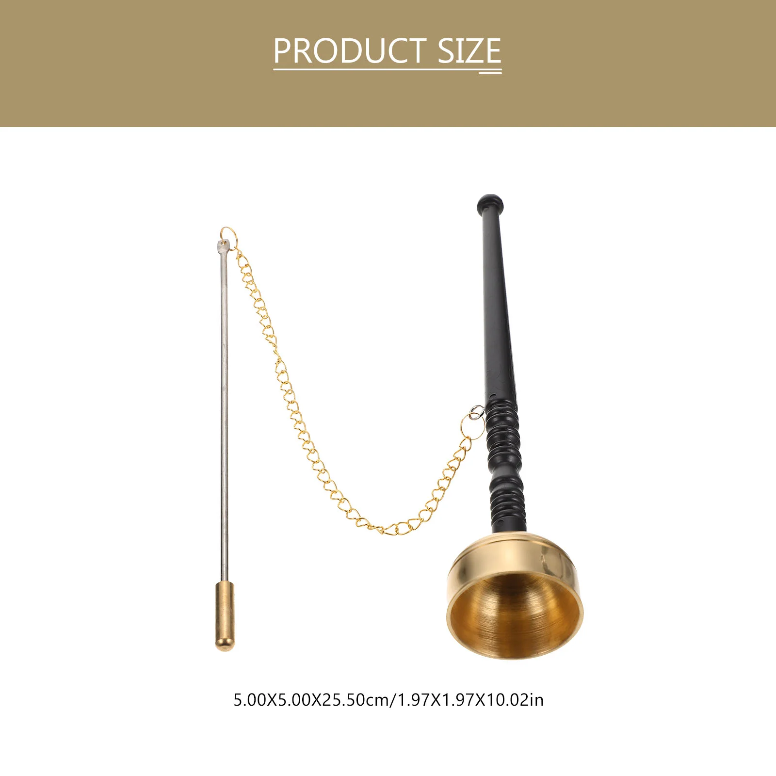 Copper Yin Qing Buddhism Musical Instrument Handheld Temple Chimes Loud Crisp Sound Exquisite Craftsmanship Fine