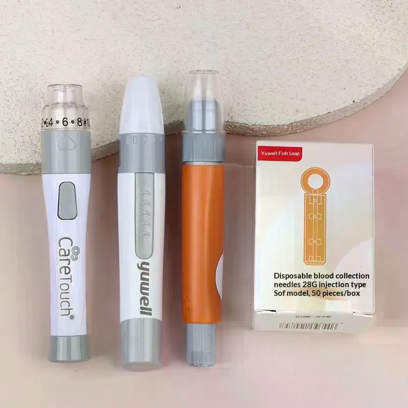 Adjustable Lancet Pen Depth Sampling Glucose Test Pen Diabetics Sensor Lancing Device Collect Accessories