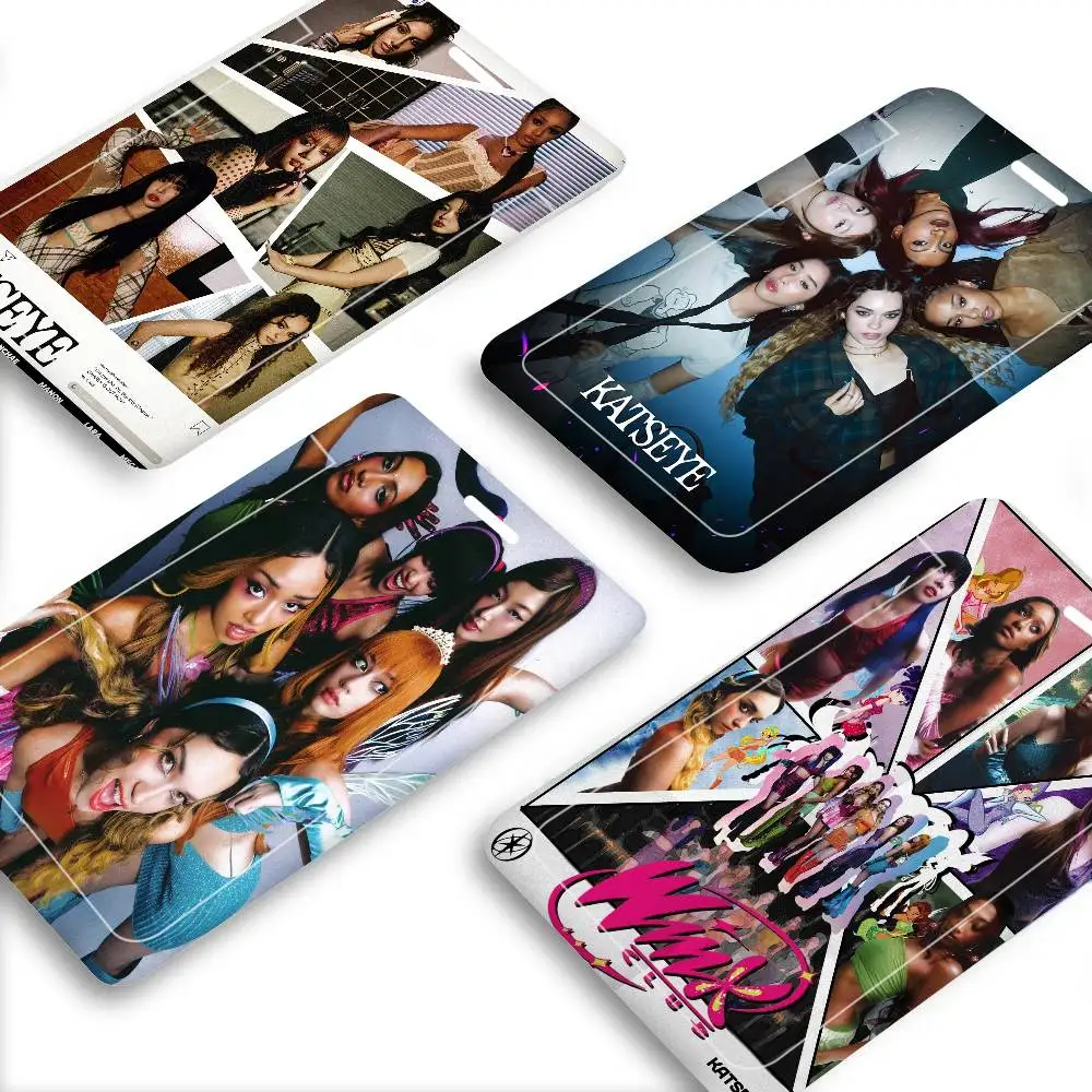 Beliebter K-Pop-Band-Katseye-Ausweishalter, Kartenhalter, Studenten-Campus-Lanyard, Kartenhalter mit Umhängeband, als Geschenk geeignet