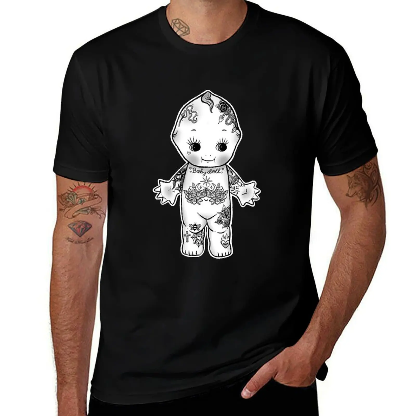 

oversize shirt Tattooed funny Kewpie shirts cotton t pack t cotton anime t T-Shirt shirts