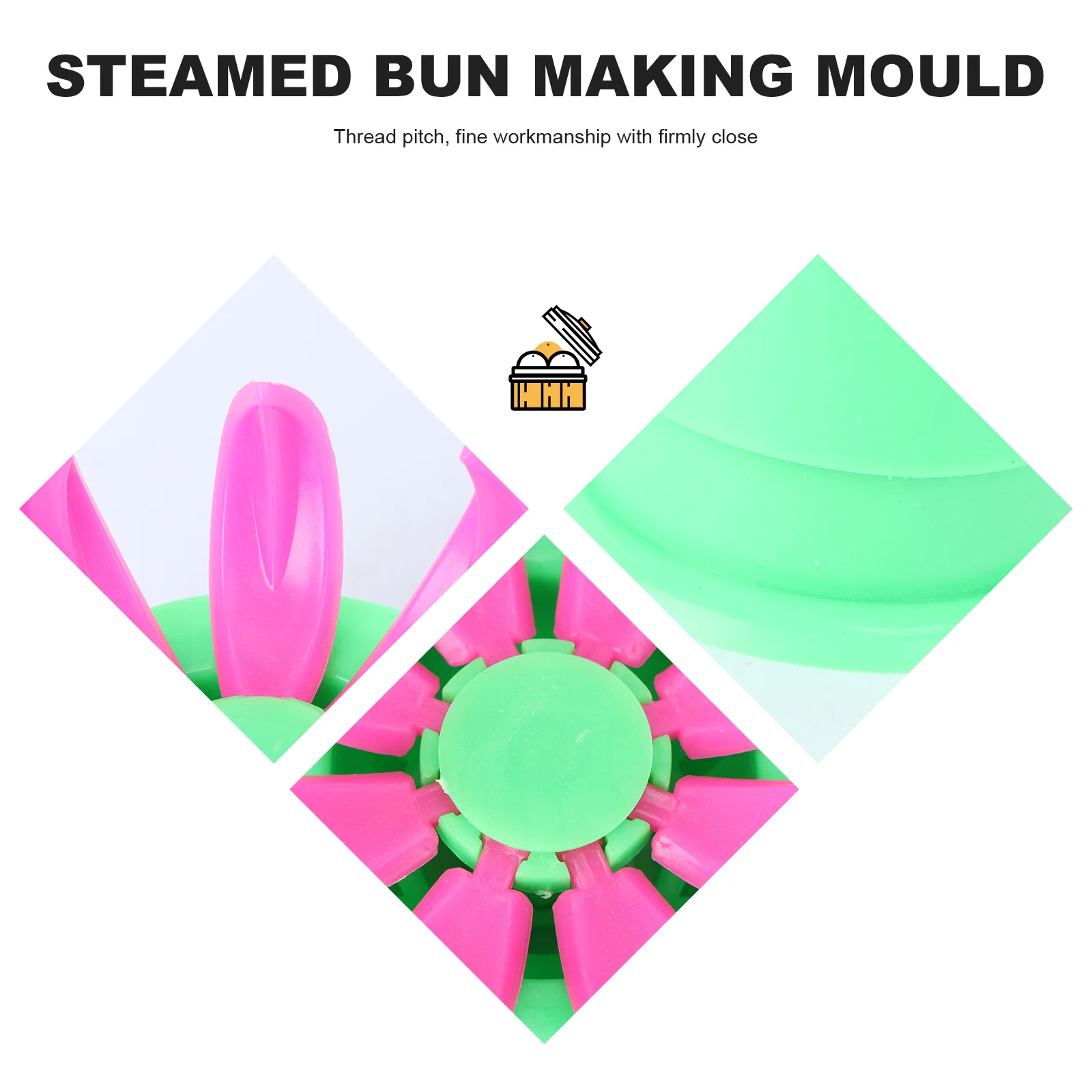 قالب صنع الكعك المحشو على البخار لون عشوائي آمن من البولي بروبيلين أداة طبخ المطبخ عملية سهلة قالب زلابية البخار للفطيرة #1