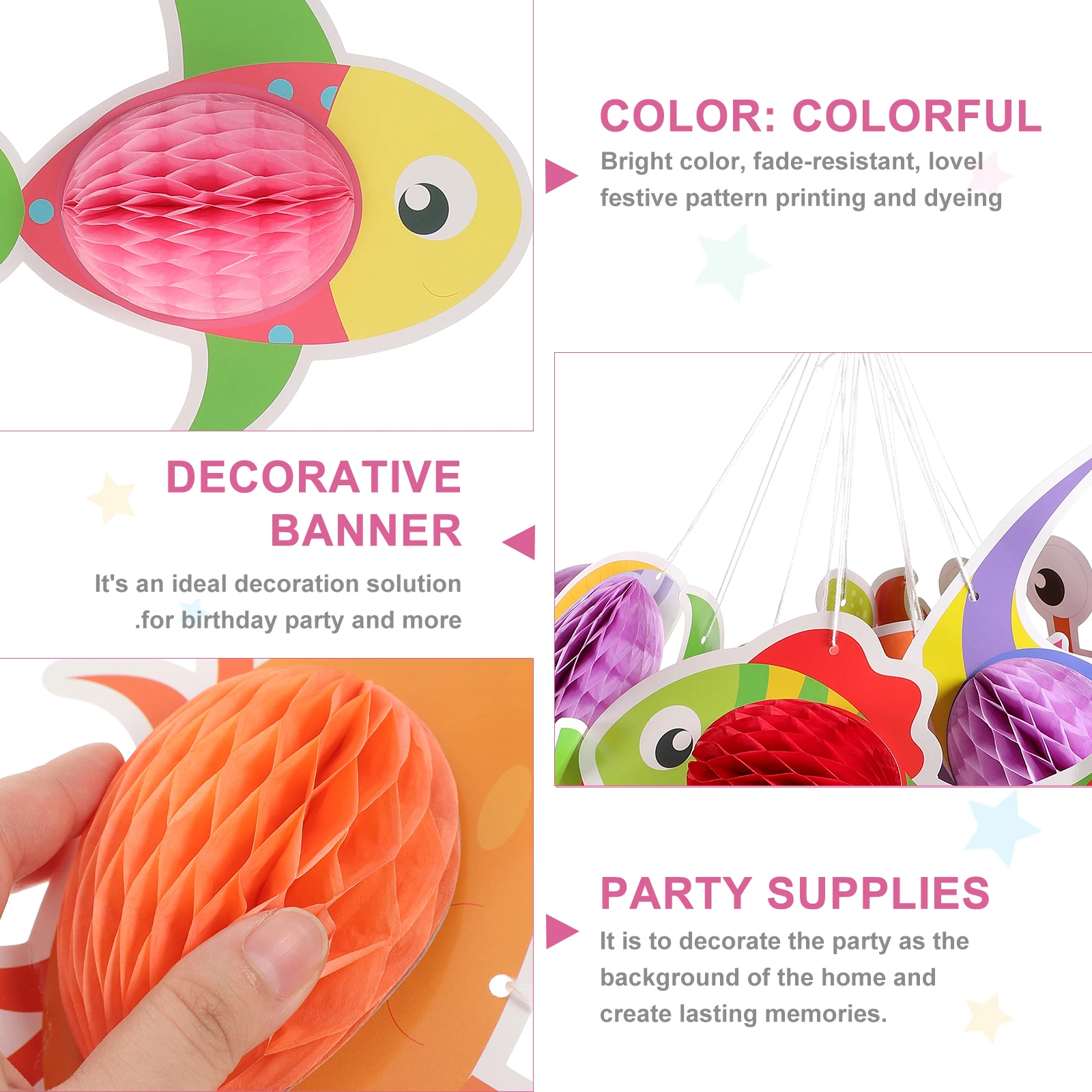 

Animal Honeycomb Ball Decoration 12 Marine Theme Ornaments Birthday Party Photo Prop Kids DIY Toy Sea Animal Centerpieces Home