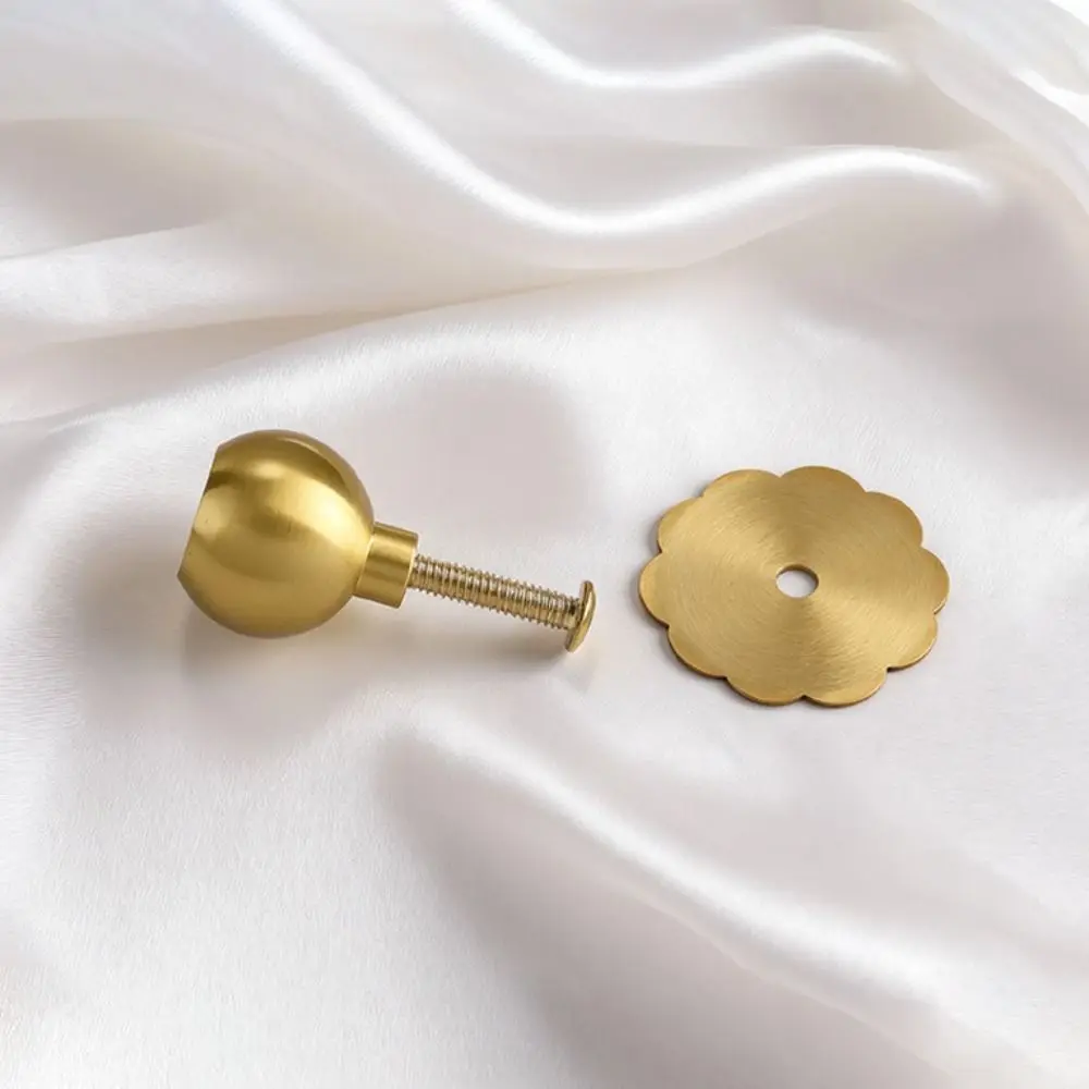 Fashion Brass Cabinet Pull with Backplate Minimalist Drawer Pull Gold Wardrobe Knob Drawer Decoration