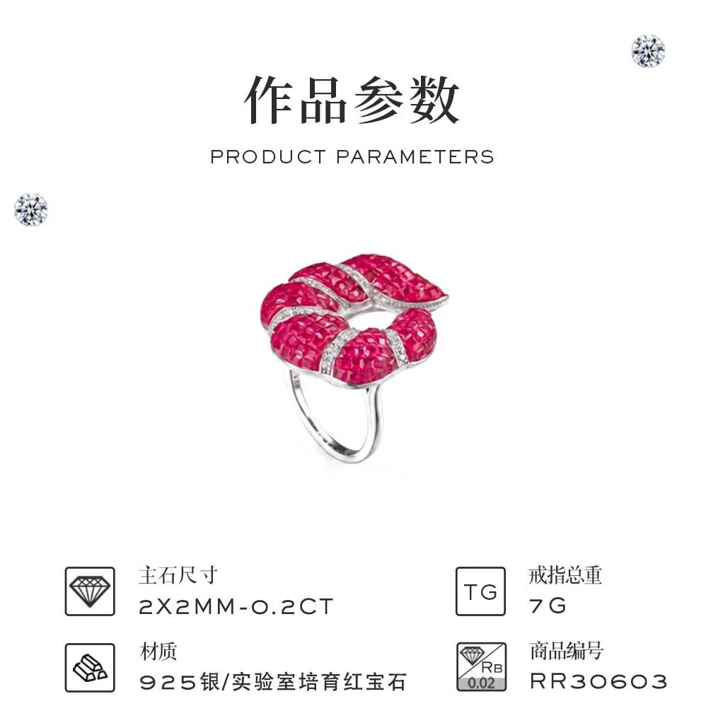 Vintage Art Deco 925 Silver Snake Ring Invisible Set Ruby Cubic Zirconia Cocktail Jewelry for Women Gift