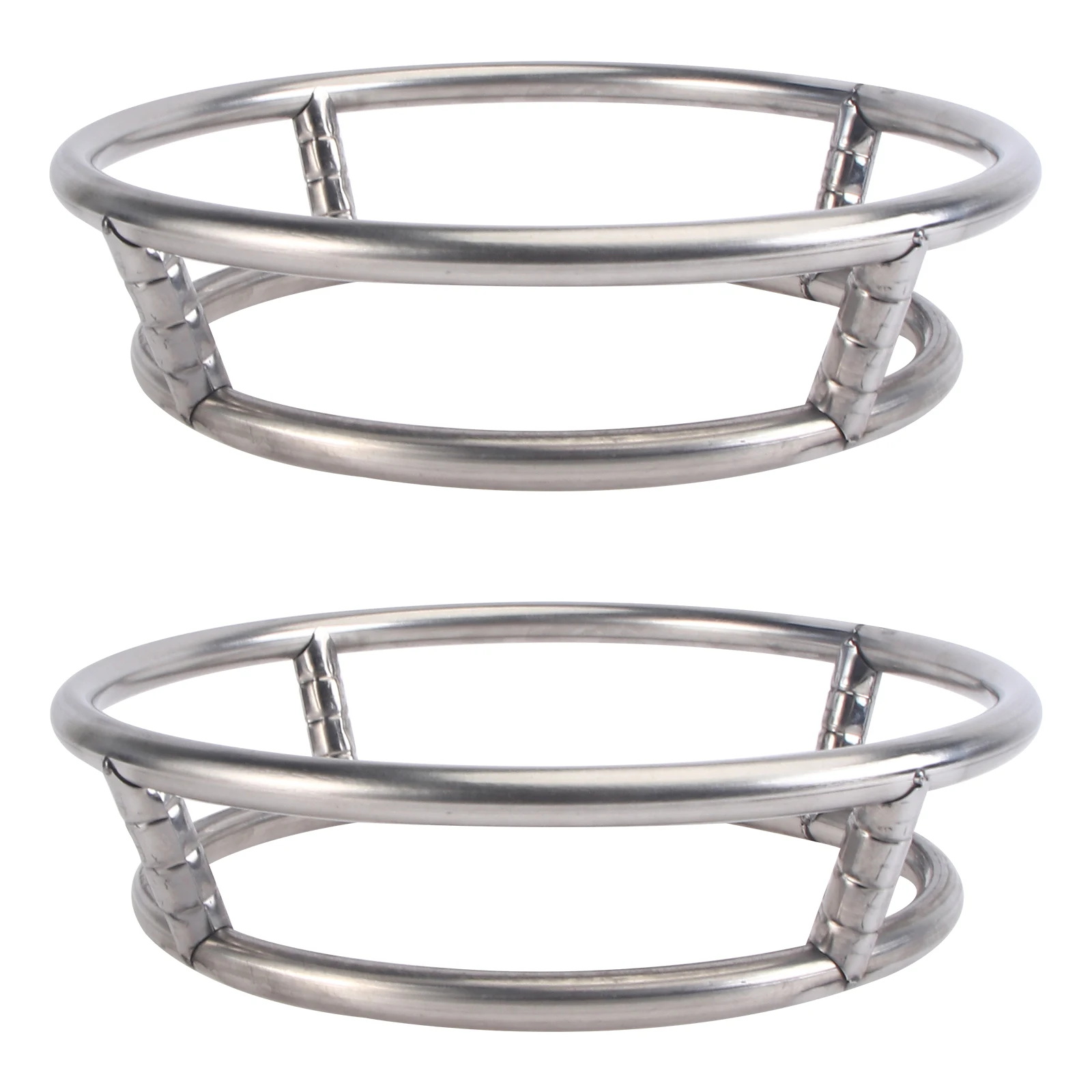 

2Pcs Stainless Steel Pot Rack Round Shape Frying Pan Holder Heat Insulation Cooking Utensils Storage Accessory Kitchen ganizer