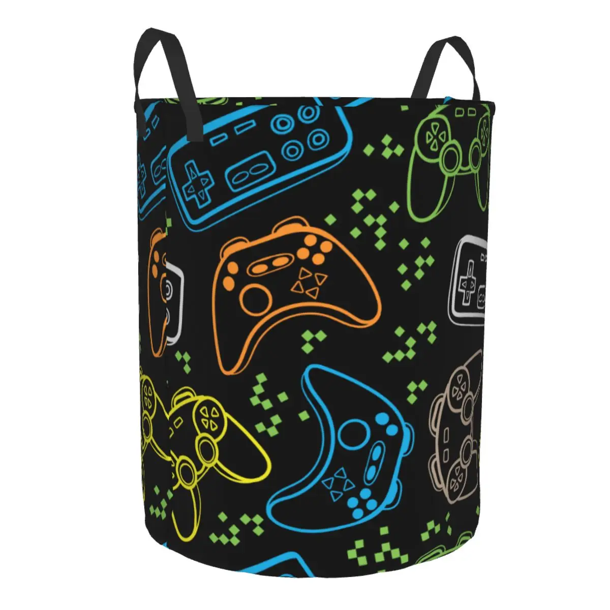 Custom Game Controller Laundry Hamper Large Storage Basket Gamer Gift Kids Nursery Toy Organizer