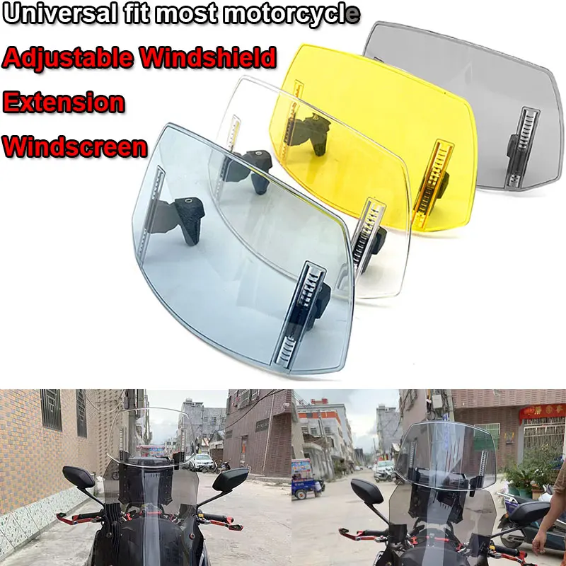 Passend für ZONTES 368G ZT703F 350D 350E 368E ZT155-U 150D Universelle Motorrad-Windschutzscheiben, verstellbare, erhöhte Windschutzscheibe