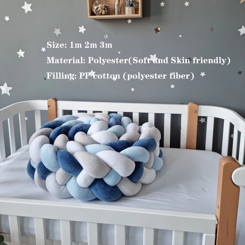 1.5m Crib Protector Height 13cm Baby Accessories Newborn Gift Baby Bed Cushion Baby Room Decoration