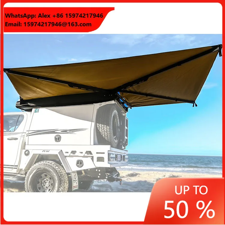 High Quality 4x4 Accessories Waterproof Four-season Car Awning Tent 270 Degree Quick Automatic Opening Free Standing Car Side