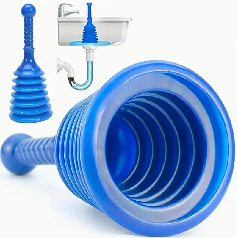 Limpiador de drenaje de fregadero con émbolo de ventosa, cepillo de baño, accesorios de baño, potente tubería de drenaje de fregadero para el hogar, vaso de drenaje, pistón
