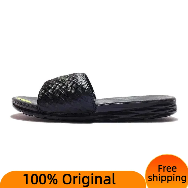 Кроссовки Nike benasi Solarsoft Slide 2, черные, антрацит, 705474-091